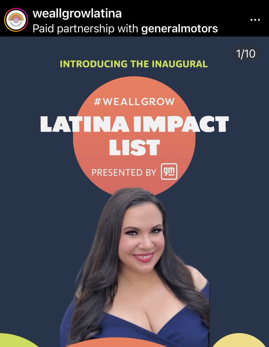 everythingloria's tweet photo. I’m so honored to be recognized as a Cultural Disruption honoree in the inaugural #WeAllGrow Latina Impact List, presented by General Motors! I’m honored alongside 15 other amazing mujeres who are disrupting the status quo and inspiring change!
           
 #TheLatinaImpact https://t.co/T7Sixdsppv