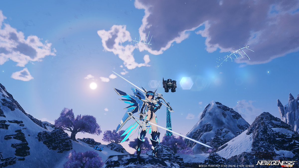 hekisag's tweet photo. 朝焼けの光の中に立つ影は～
#PSO2NGS 
#PSO2NGS_SS
#メンテの日なのでssを貼る https://t.co/uU6slb7pt1