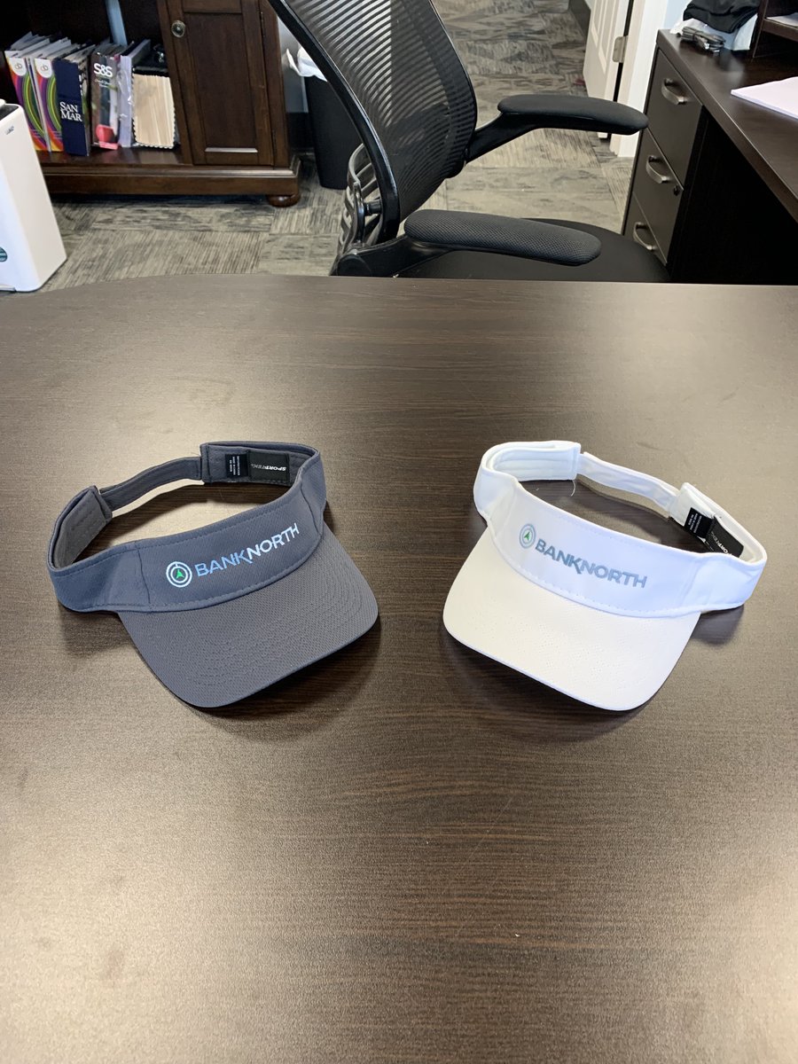 Check out these new visors for BankNorth. If you're looking for custom caps, beanies, or visors we have a wide selection to choose from!

#JustGoPromo #BankNorth #CustomHeadwear #B2B