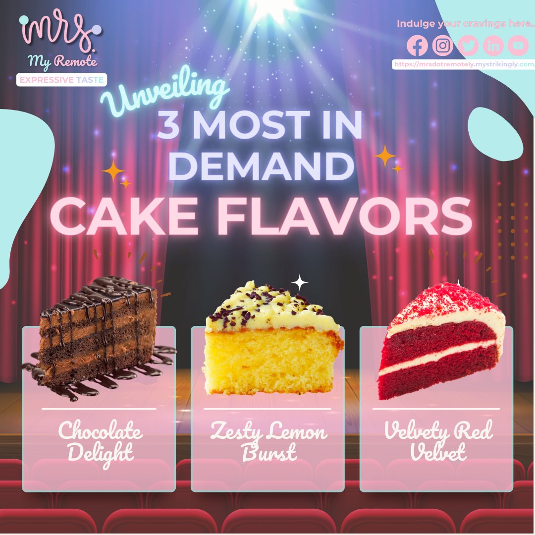 For more personalized and to explore how I can assist you in growing your baking business, visit my portfolio! 🌐📚 🧁🏆 linktr.ee/mrs.remotely

#mrsremotely #MRSva #VAryHungry #craveVA #sweetVAke
#CakeFlavors #BakingBusiness #TopCakeFlavors #BakeryBliss #VisitMyPortfolio