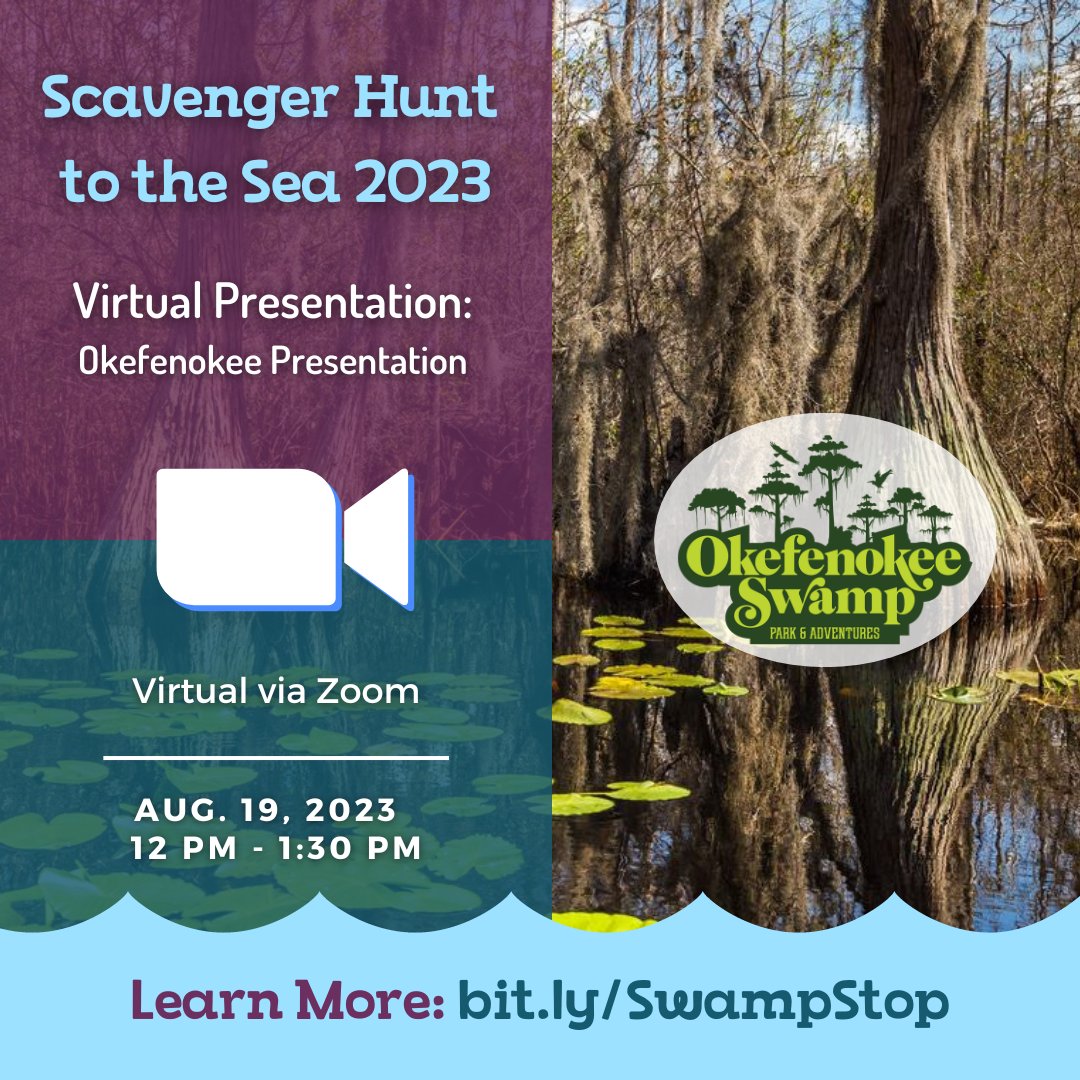 Science for Georgia Inc (@sci4ga) on Twitter photo Last but certainly not least on our scheduled stops: the <a href="/OkeSwampPark/">Okefenokee Swamp Park</a> is hosting a virtual presentation about the Okefenokee Swamp! Register here to learn about the importance of this natural resource in the environment👉 bit.ly/3q54bRg?
#GAWaterHunt2023 Last but certainly not least on our scheduled stops: the <a href="/OkeSwampPark/">Okefenokee Swamp Park</a> is hosting a virtual presentation about the Okefenokee Swamp! Register here to learn about the importance of this natural resource in the environment👉 bit.ly/3q54bRg?
#GAWaterHunt2023