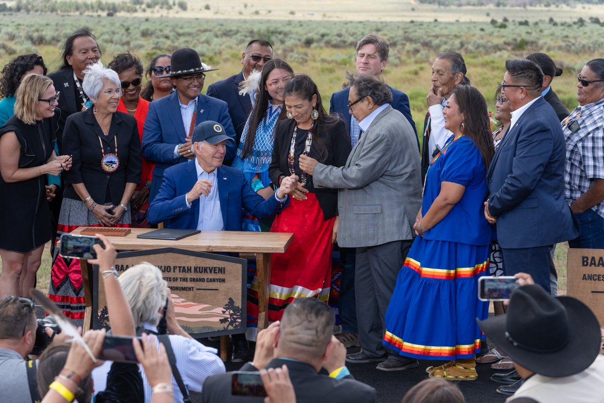 No national treasure is grander than the Grand Canyon.

The first time I saw it, the phrase came to mind: "God’s Cathedral."

And today, I’m proud to use my authority to protect nearly a million acres of public lands around Grand Canyon National Park as a new National Monument.