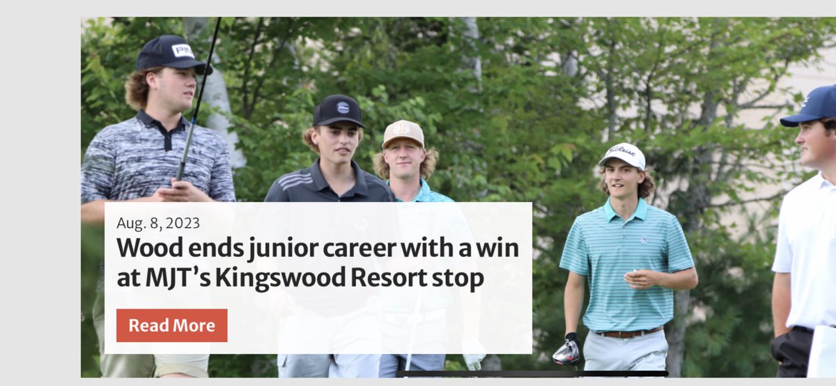 golfboxer's tweet photo. Congratulations to my boy Brady Wood on winning the 2023 MJT Atlantic Canada Series at Kingswood Resort with scores of 72, 70. This was Brady’s last MJT event of his junior career. 
Brady travels with Team NB to Ontario next to compete in the Canadian Championships. @VUUPanthers https://t.co/8r9YFstwxp