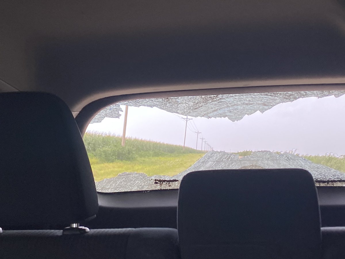 aresel_'s tweet photo. Beautiful tornado west of Yuma, Colorado! Lost my back windshield while in intense RFD and tennis ball sized hail. #cowx https://t.co/XL9U8JG9oD