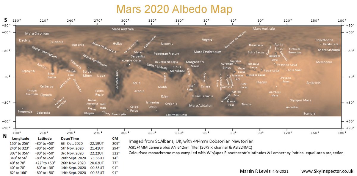 If you are looking for a good map of Mars you need to check out this page from the @BritAstro Mars section, which has a really comprehensive set of the very best which has been assembled by Richard McKim: britastro.org/section_inform…