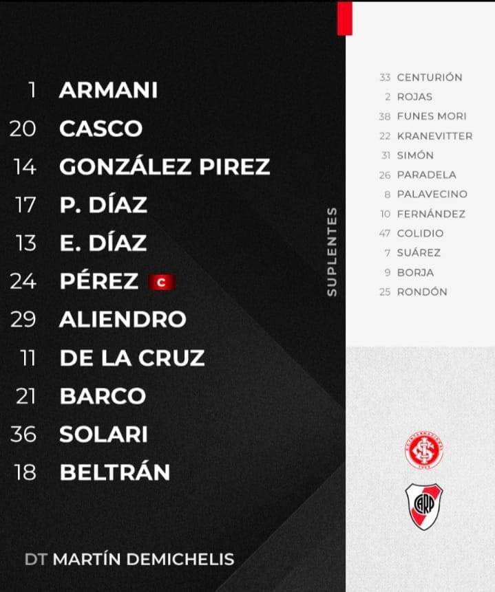 MundoRiver_ok's tweet photo. Los 11 por el pase a los 4tos de Final de la Copa Libertadores 🏆 https://t.co/b9kWahqPQv