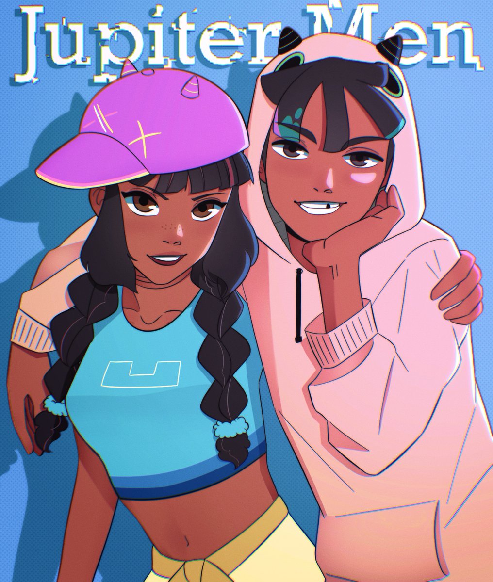 Funky_Tater_Tot's tweet photo. Drew Quintin and Jackie from an amazing webtoon called Jupiter-Men by @ActionKiddy! https://t.co/81GlQ6v336