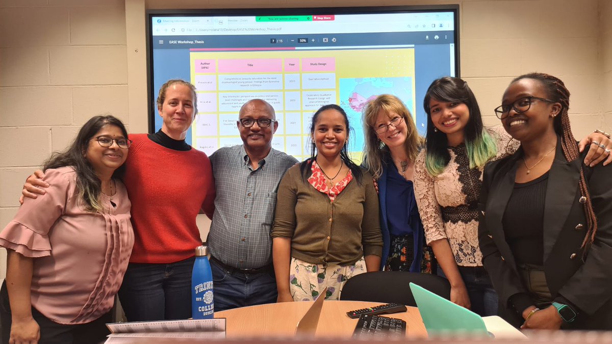 nethan95's tweet photo. Had the incredible opportunity of presenting my Master's dissertation to the #EASEproject team from @tcddublin and @AddisAbabaUni. The afternoon was filled with intellectually stimulating conversations, cross-exchange of subject-matter expertise, and programmatic reflections! https://t.co/RgF1o0bpY1
