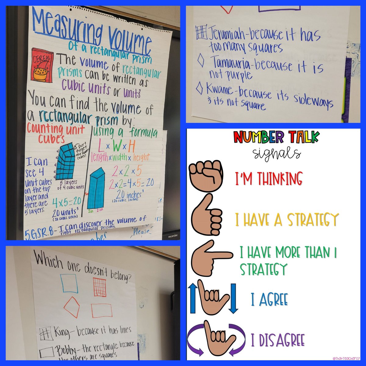SimplyEdDucated's tweet photo. Yesterday in 5th grade, I modeled Number Talks & supported the introduction to measuring volume! My favorite part was making the digital & handrawn anchor charts! ๐ขโป๏ธ๐ขโป๏ธ#mathspecialist #mathlesson #numbertalks #WeInspireWeMotivateWeCareWeTeach @MilesTigersAPS @apsupdate https://t.co/dmKWMUhx7t