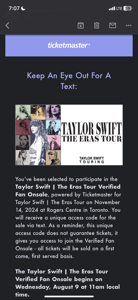 foolsgoldenx's tweet photo. Since I’m seeing everyone get waitlisted I may be able to buy an extra 1-2 tickets for someone who wants them! I’m only going with 1 other person. Depends on how fast it sells out on onsale day obv but feel free to pm me if interested #TaylorSwift #ticketmaster #ErasTour https://t.co/wq2WbMtcY8