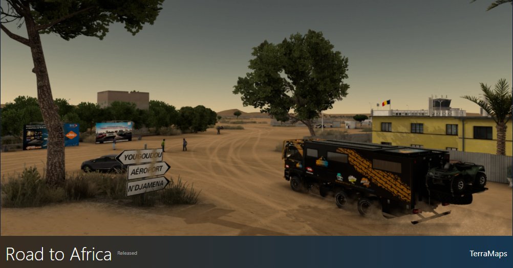 TMapsOfficial's tweet photo. Road to Africa 1.0.1 : Update for ETS 1.48 Released
Fellow TerraTruckers
Road to Africa is now updated for ETS version 1.48.
Official Link: https://t.co/NF3pSTupXi
Expand your truck sim today!
#roadtoafrica #rtaf #terramaps #ets2 #scs #game https://t.co/GEYVAdyvWR