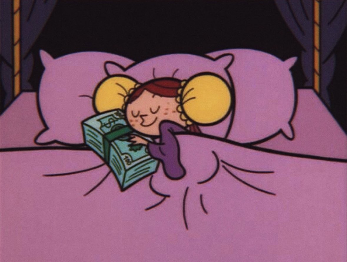 lowercaseck's tweet photo. how I sleep knowing I don’t have kids to pay for https://t.co/tpNmojezVn