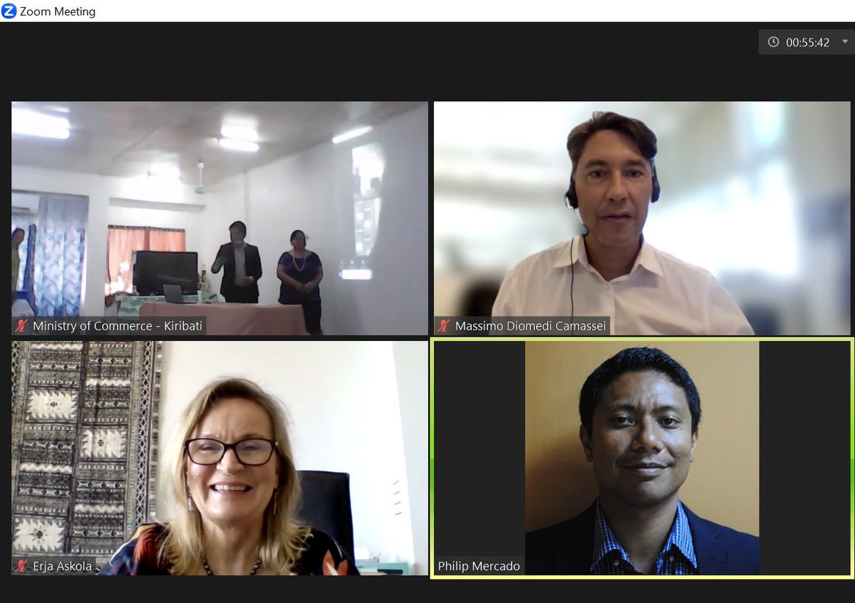 Zooming in to #Kiribati to raise awareness on Pacific-EU #EconomicPartnershipAgreement. 

The #EPA is turning into a true regional partnership, with increasing interest of Pacific countries to join in. 
#PRISE #SPIRIT #SAFE #IMPACT