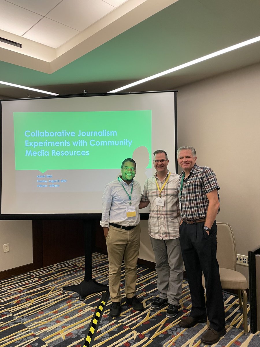 cratebeats's tweet photo. Had a great @aejmcPJIG @AEJMCComJIG panel discussion today with Matt Schuster @publicmedianet and Scott Brinton @LIadvocate @HofstraU. We discussed community-engaged journalism collaborative practices facilitated by universities and community access media centers. #AEJMC23 https://t.co/XVcew9b8wV