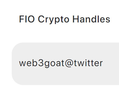 Web3Goat's tweet image. Big thanks to @joinFIO  for making it a breeze to claim my very own unique #FIOHandle, matching my Twitter username! 🙌 Now my friends can easily send me FIO tokens using this seamless system. Thrilled to be a part of this exciting journey!