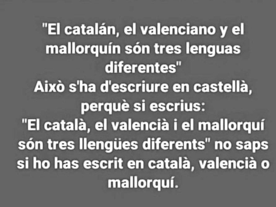 Humor.
Sobre la unitat de la llengua.