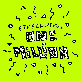 Congratulations #Ethscriptions #1M Thanks to all builders ✳️ @VirtualAlaska_ @ethscriptions @dumbnamenumbers @hyppocritez @eth_scriptions @0xHirsch @EtchMarket @Eths_Lab @ethscribedpunks @ethsmaxis