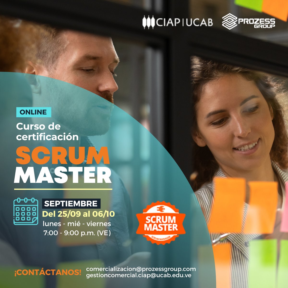 NUEVA EDICIÓN - SEPTIEMBRE 😀
¿Deseas certificarte como Scrum Master y aprender cómo usar el marco de trabajo #Scrum?
👉🏻Si te interesa esta certificación, te invitamos a registrarte en el siguiente link:
lnkd.in/e7Fqau6
<a href="/Nicolas_Escobar/">Nicolás Escobar</a> <a href="/asalafa/">Adri</a> <a href="/pedrojml/">Pedro Marcano</a> <a href="/ciap_ucab/">CIAP_UCAB</a>