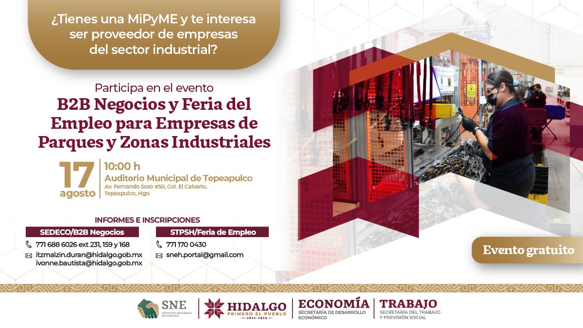 Sedeco_Hgo's tweet photo. 👥 ¡Amplía tu red de negocios en nuestro evento B2B!
Conecta, crece y prospera como proveedor 🫱🏻‍🫲🏽
¡Esta es tu oportunidad para destacar en el mundo industrial! 💼🛠️
Regístrate en: https://t.co/Wi8eyBLSTf
Cierre de registro para proveedores:
🗓️ 11 de agosto
#B2BIndustrial https://t.co/bZg5x2aKtd