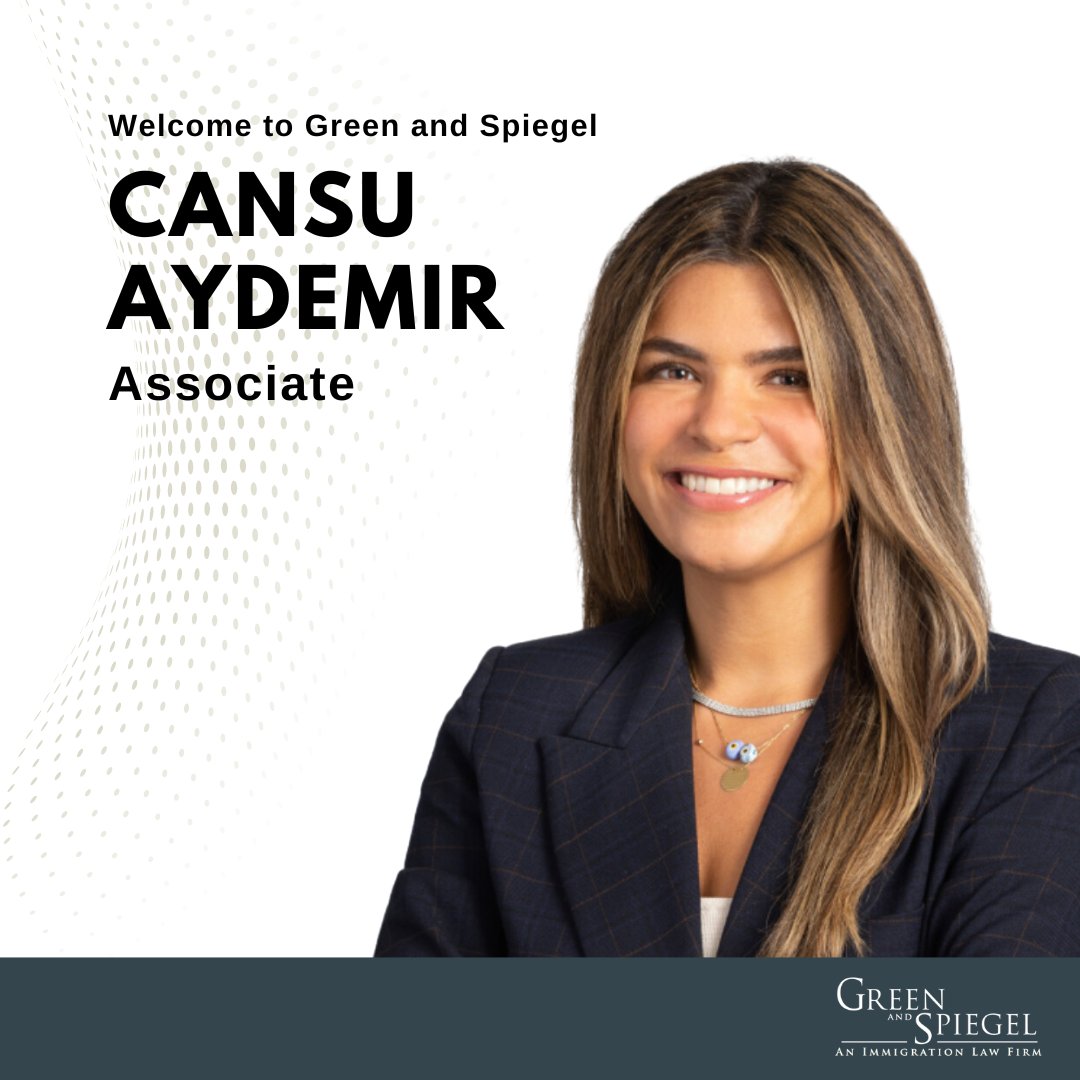 Green and Spiegel is delighted to welcome Cansu Aydemir to the firm as one of our newest Associates.⁠ Cansu articled at Green and Spiegel and we are so excited to have her back on the team. Learn more about Cansu: gands.com/team/cansu-ayd…