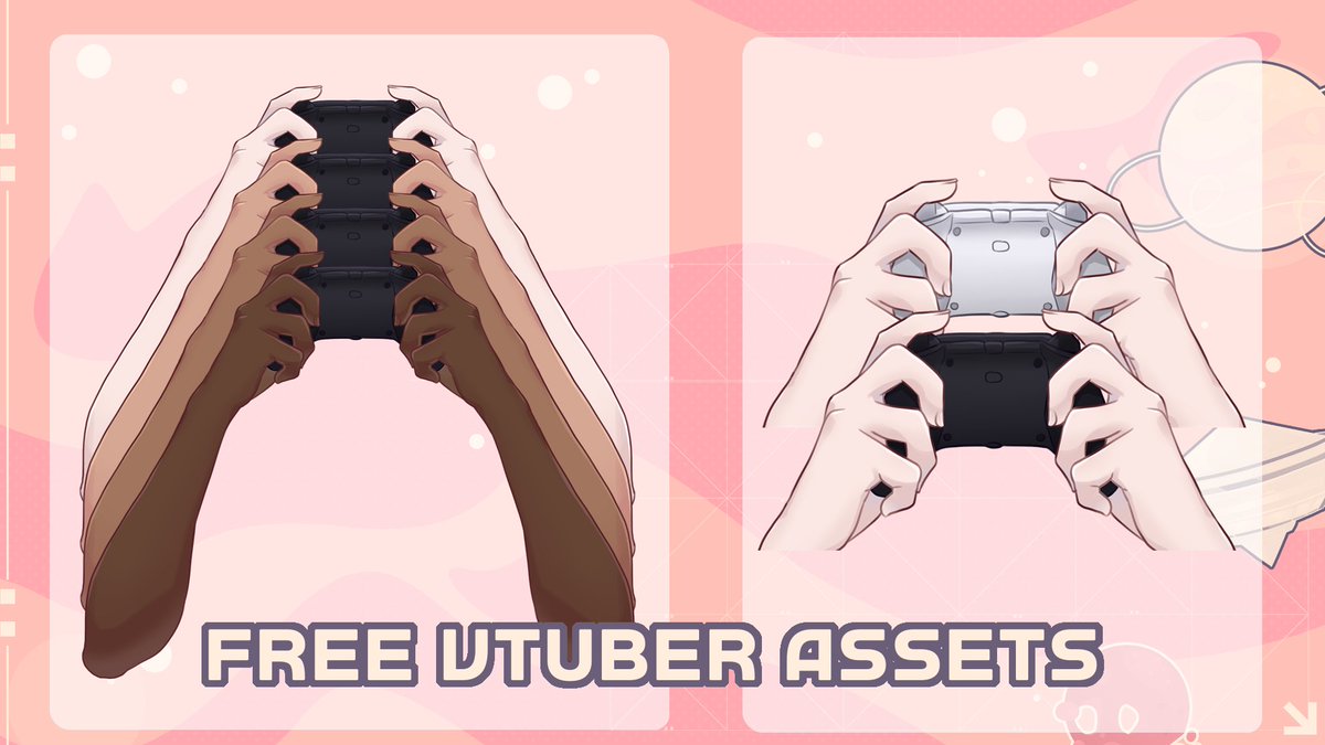 ✨Free Pad/controller VTuber Asset✨

Includes 4 skin colors and 2 controllers

 Download link below ↓

#VTuber #freeVTuberAssets #VTuberAssets