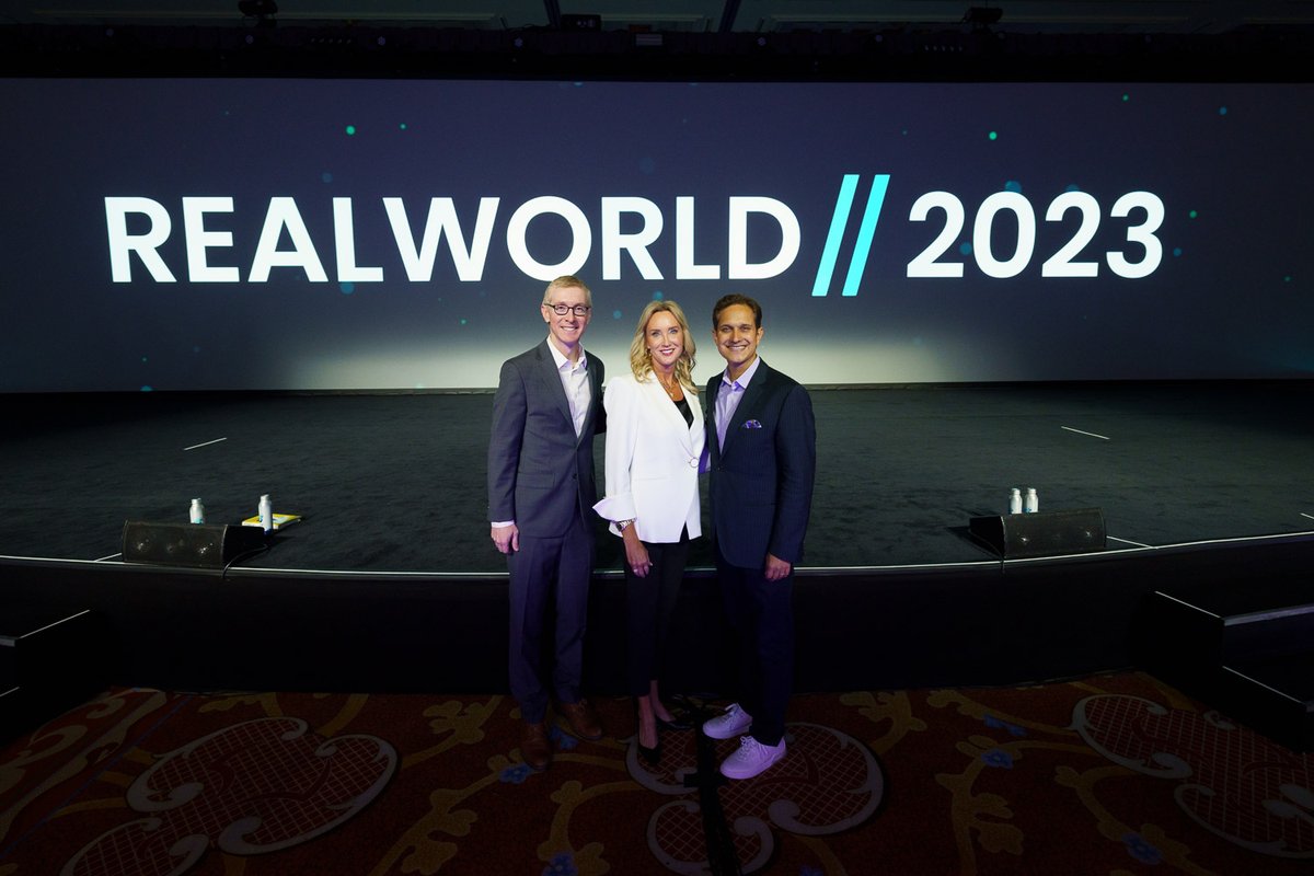 RealPage's tweet photo. "Renting drives positive outcomes."

Thank you for joining us, @jasondorsey at RW23 to review the multifamily trend report.   https://t.co/Bd3Dzaa6wT #RW23Realize

Left to right: Jay Parsons (RP Chief Economist), Dana Jones (RP CEO &amp; President) &amp; Jason Dorsey (President at CGK) https://t.co/gDkeECRmee