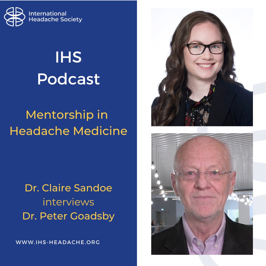 ihs_official's tweet photo. New IHS Podcast
In this podcast, we embark on a new series about mentorship in headache medicine.
Follow the link below to find more:
https://t.co/1yw3E9YTQB
#headache #mentorship #learning_centre #podcasts #ichd3matters https://t.co/eEUq7HSz8z