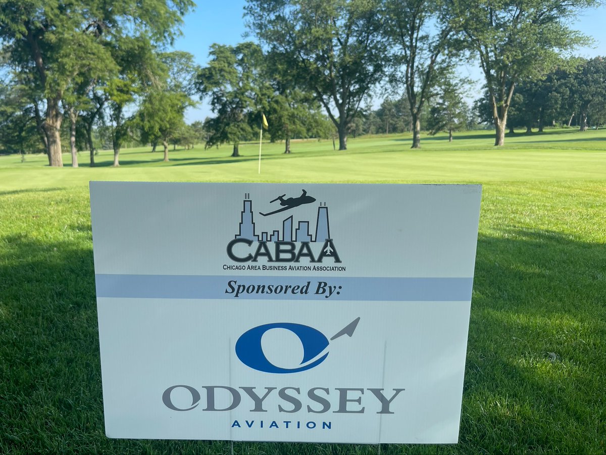 OdysseyBahamas's tweet photo. #Odyssey Team Member, Elizabeth Pozsonyi, attended the Chicago Area Business Aviation Association #CABAA Golf Classic today!⛳️We love catching up with our friends in the business aviation network, a great day was had by all! 😎
#golf #sponsorship #bizav #jetset #avgeek #Pilot https://t.co/pYQrYDRP0Z