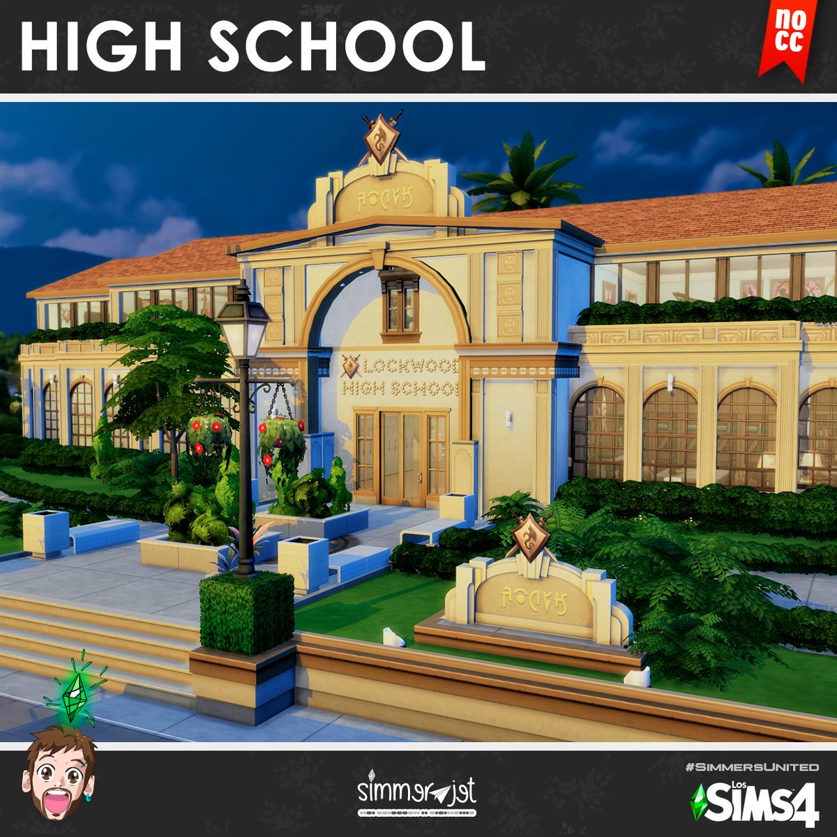 jethidalgo's tweet photo. A collab with my friends #everythingsims
Video on #youtube 👉🏻 https://t.co/XMFqvwzgqg
Making a High School just with:
✅High School Years
✅Dine Out
✅Paranormal
✅Blooming room 
LOT INFO:
📏 64x64
🏷 702.875
#ShowUsYourBuilds #simmerjet #TheSims4 https://t.co/AMIsbJTqnF