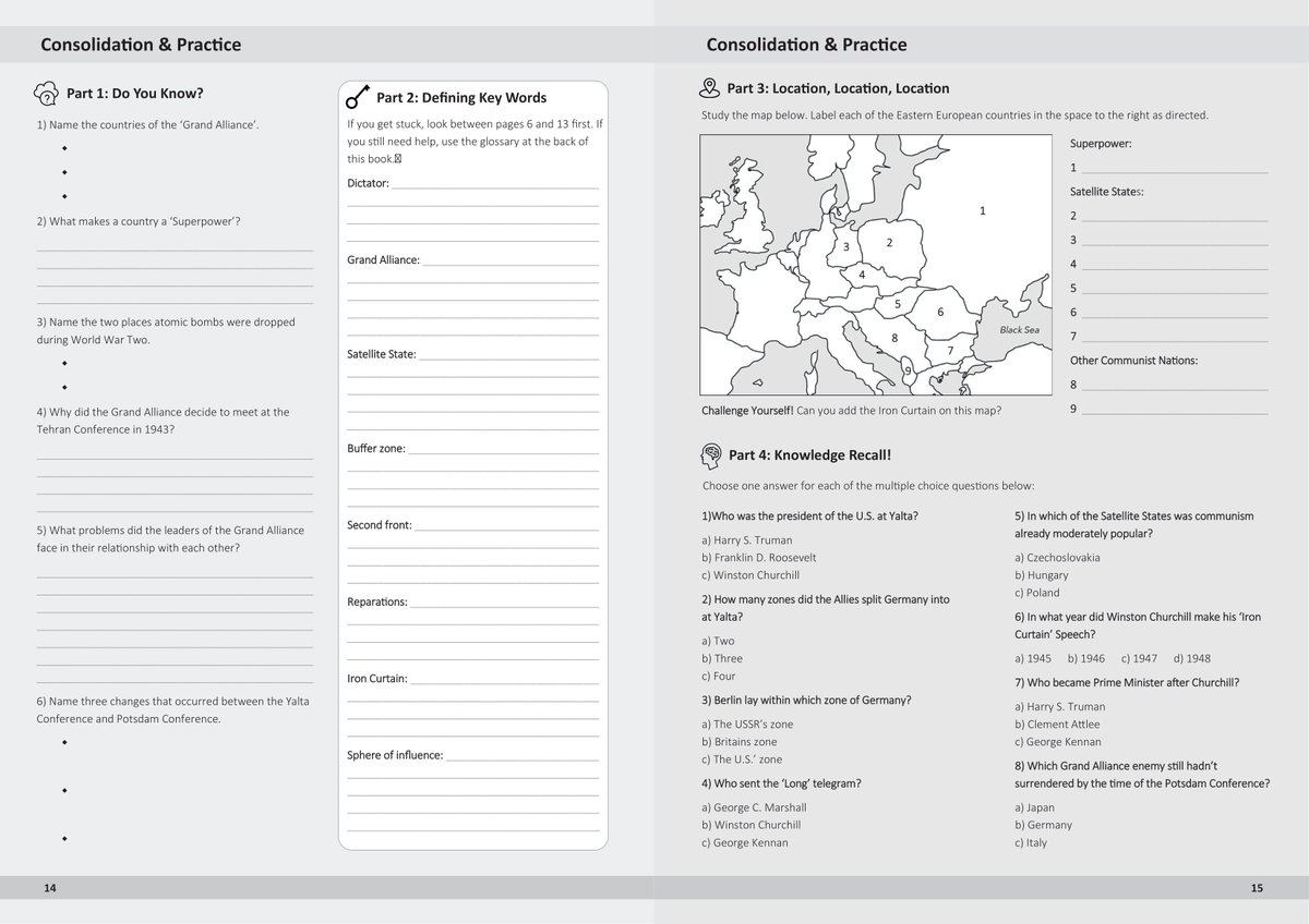 I'm excited to announce the first in a series of GCSE revision guides is officially out! This thread on my GCSE Superpower Relations should show why it works in school but as a workbook, is even better for student revision at home! cutt.ly/twd6gSc6 #historyteacher 1/7