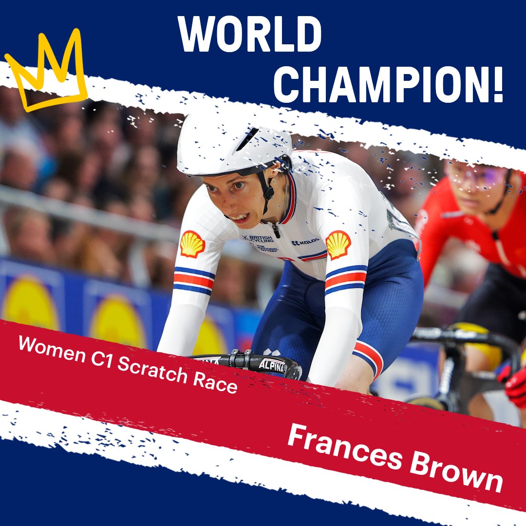 hautesavoie2027's tweet photo. 💙 @Franrbrown seals the C1 Scratch Race World Championship in the Sir Chris Hoy Velodrome. 

A MASTERCLASS! 🌈

#GlasgowScotland2023 | #PowerOfTheBike https://t.co/upzzmqRZF6