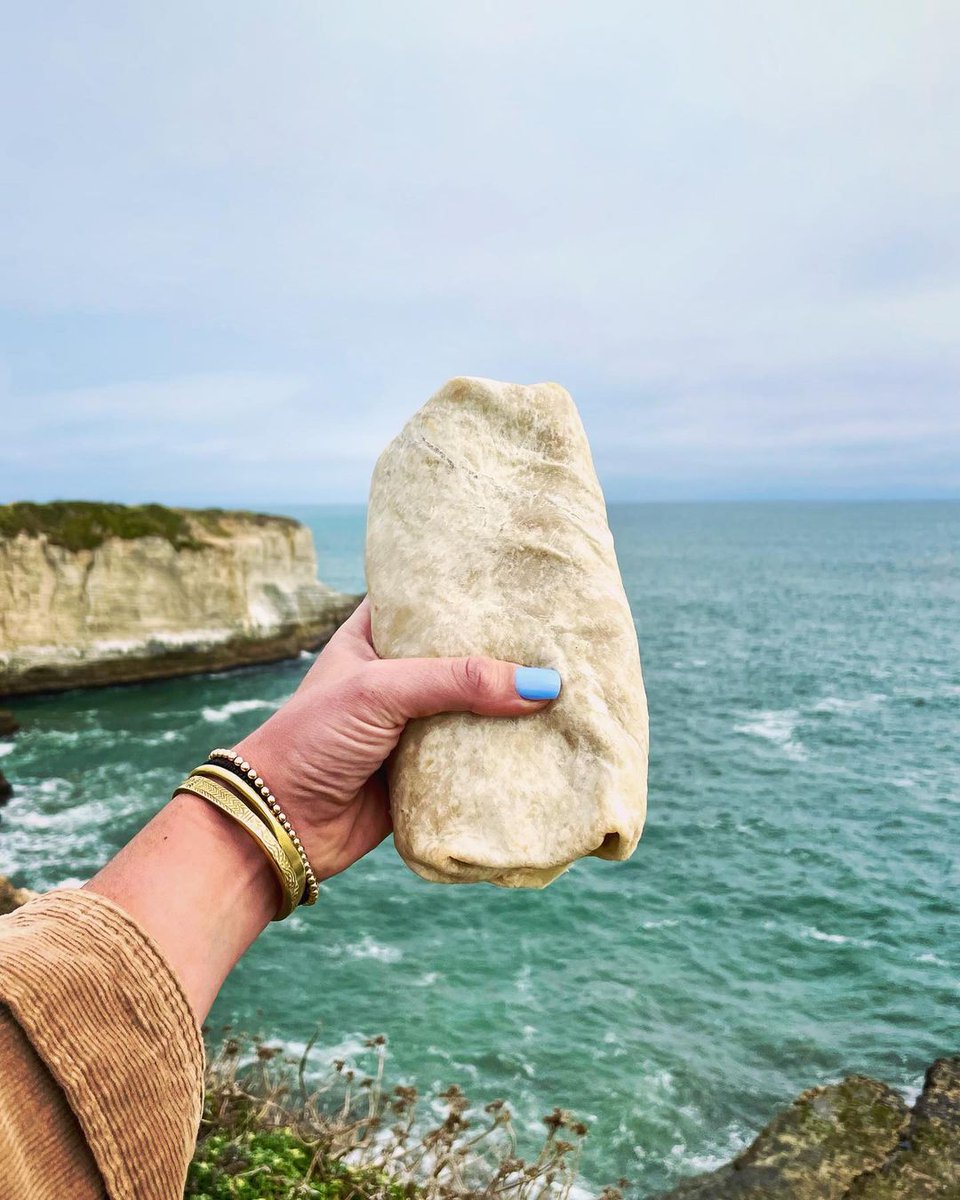 Nothing better than an El Palomar burrito on the beach. 😋🌯🌊 #ElPalomarRestaurant #SantaCruzCA