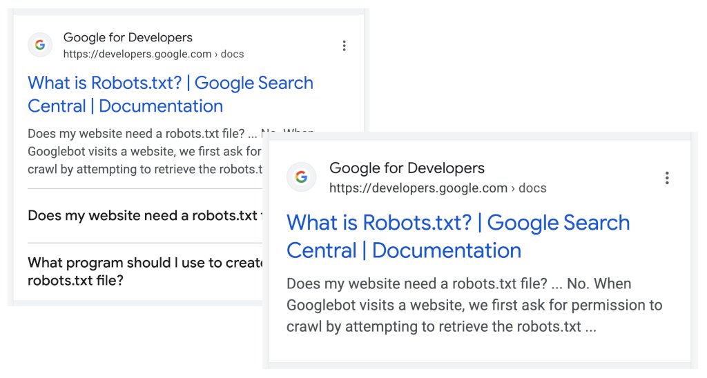 To provide a cleaner and more consistent search experience, we're changing how some rich results types are shown in Google's search results, and reducing the visibility of FAQ and HowTo rich results. Find out more: developers.google.com/search/blog/20…