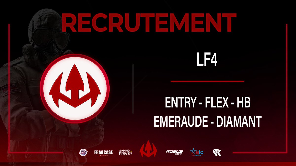 📢 | 𝘼𝙣𝙣𝙤𝙣𝙘𝙚

#RECRUTEMENT R6 SUR PC

LF4 FR

Entry - Flex -HB
Grade Emeraude - Diamant
Majeur
Dispo 5 jours sur 7

Rejoindre le discord : discord.gg/TNAPRtRNSj
Pour les intéressées 👆

Un #RT = Un encouragement🤝 <a href="/Cherche_1Groupe/">Cherche 1 Groupe</a> <a href="/LFTR6FR/">Looking For Team R6 FR</a>  <a href="/LFT_R6_EU/">LFT/LFS/LFO/LFP 🇪🇺</a>