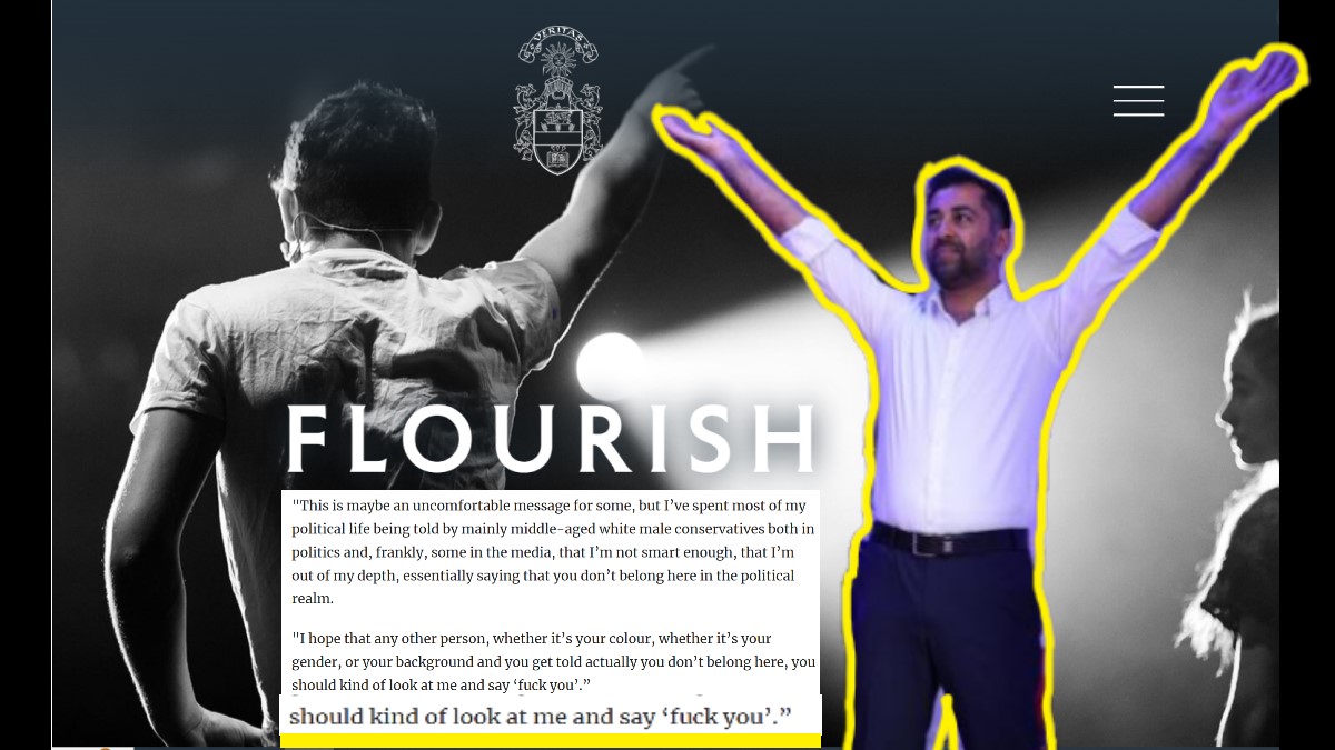 PantoPolitics22's tweet photo. @TheScotsman Hutchie Boy Humza Yousaf 'flourishing' it seems from his exclusive Private Education... #NotmyFirstMinister #NotSmartEnough #OutofHisDepth #UselessYousaf https://t.co/mTQIlzqkgS