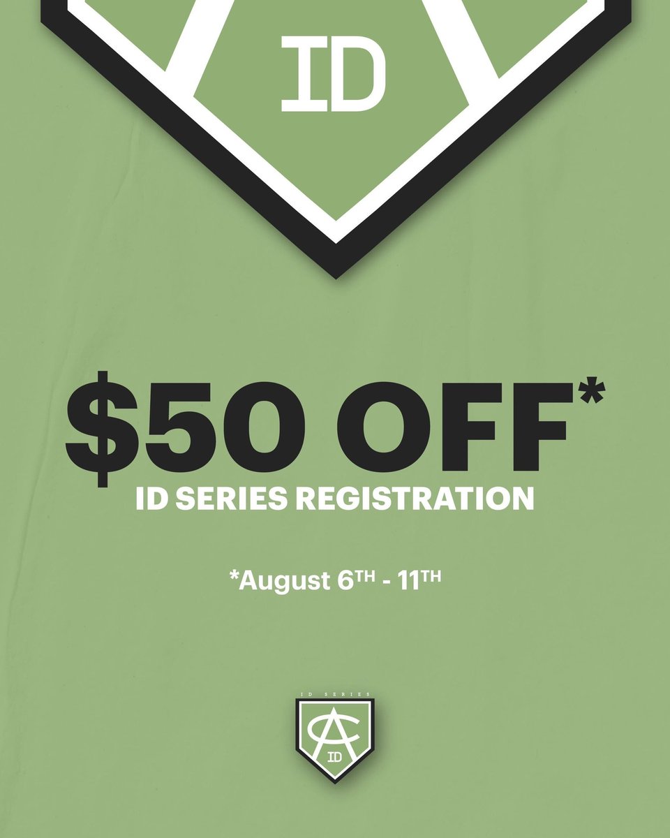 4 more days to receive $50 OFF your Area Code ID Series registration! Use the following promo code at checkout 👉 739374 🔗 areacodebaseball.com/area-code-id-s…