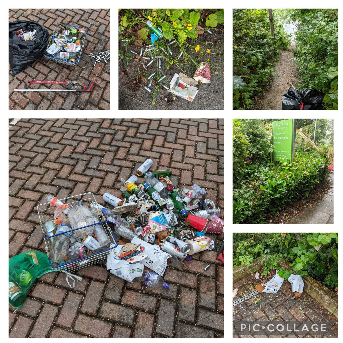 EricTorrington's tweet photo. 3 #litterpicks taking in 4 #laybys on the A46 & A429 and a 6km social #countrywalk & a final #pickandmix it all at @waitrose #Malmesbury liberated 204 litter items. Supporting @TruckersUp @KeepBritainTidy https://t.co/0NBcx6ghVH