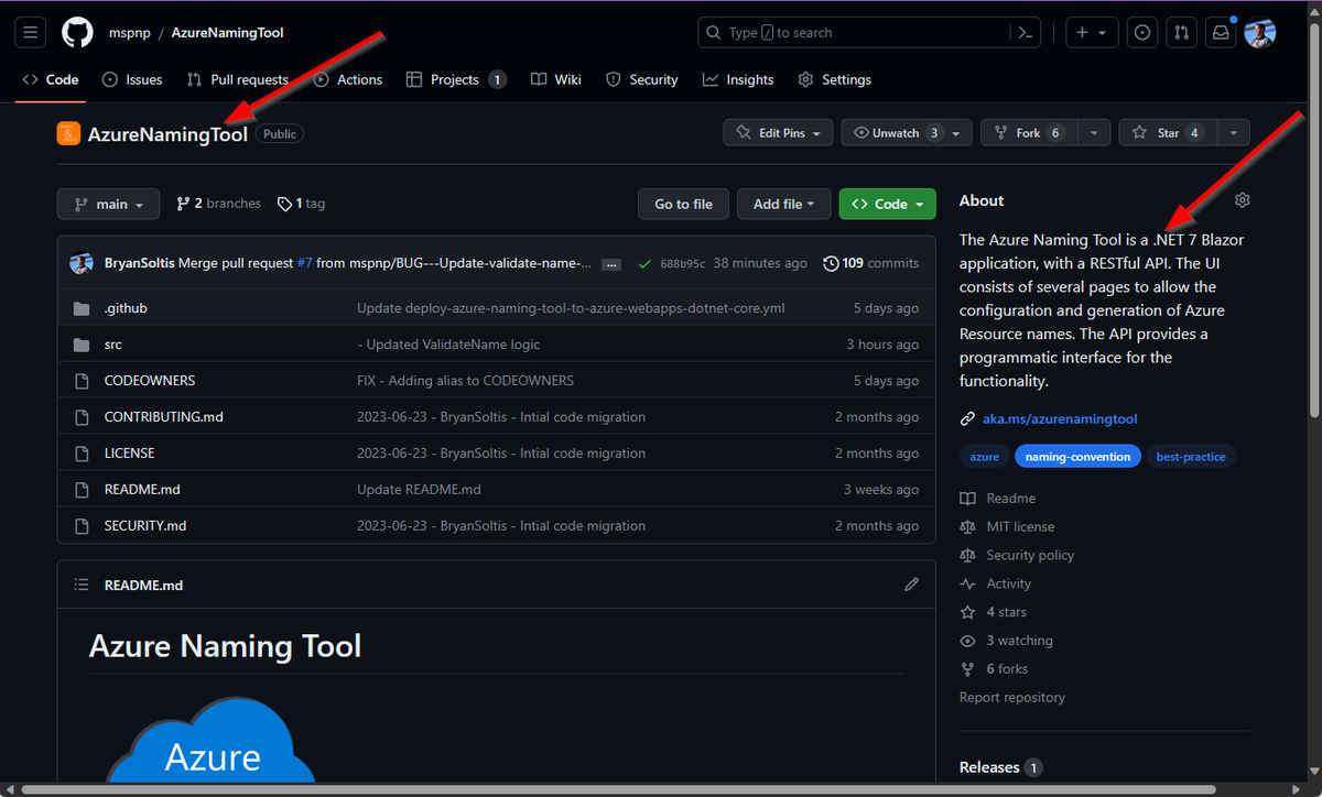 AzureNamingTool's tweet photo. Azure Naming Tool Version 3.0.0 Released!

Our biggest update so far! New GH repo, .NET 7, code optimizations, new docs, and other features. This change will require a new installation, so check out the Release Notes for guidance!

#Azure #BestPractices

https://t.co/VBQUZ9jO6u https://t.co/hyyD2jZXAX