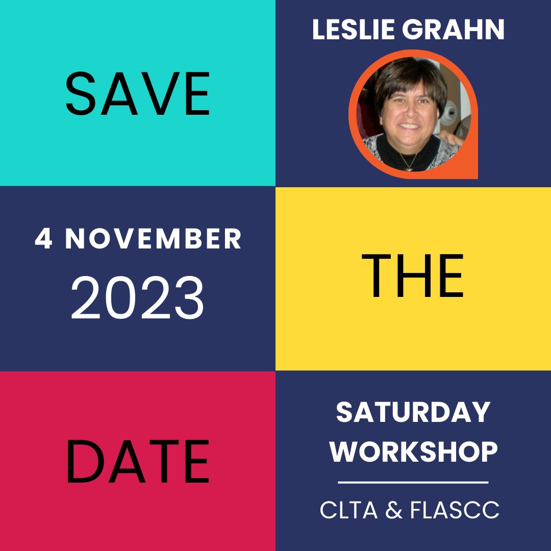 CLTAtweets's tweet image. 💥Don&apos;t miss our upcoming workshop with the one and only Leslie Grahn @grahnforlang 
🗓️Saturday, November 4, 2023 (8:00 am - 3:30 pm)
📍Santa Clara University 
👉REGISTER NOW: clta.net/affiliates-pay…

#authres #grammarincontext #performancetasks