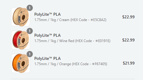 SpannMagoo's tweet photo. Just a reminder @Polymaker_3D has a Tiktok Game running on their Discord where you can win coupons towards filament. You can get alot of filament free just by creating a short video for them. Everything below was mostly free. #Polylite #PLA #freefilament https://t.co/S1q0Vv3RSy