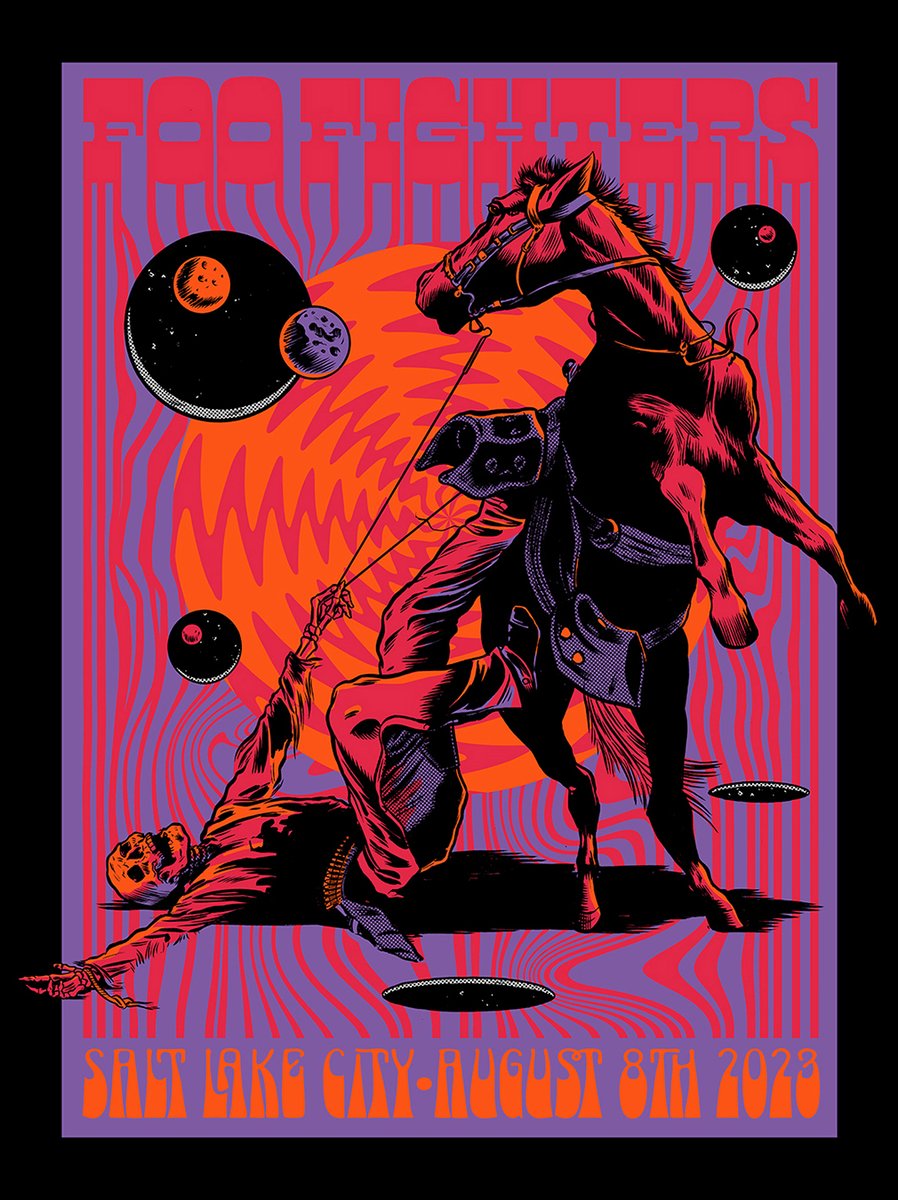 SALT LAKE CITY TONIGHT!!! 🤘

6:00pm  Doors Open
7:30pm   <a href="/thebreeders/">theBreeders</a> 
9:00pm  #FooFighters

Art by Morning Breath