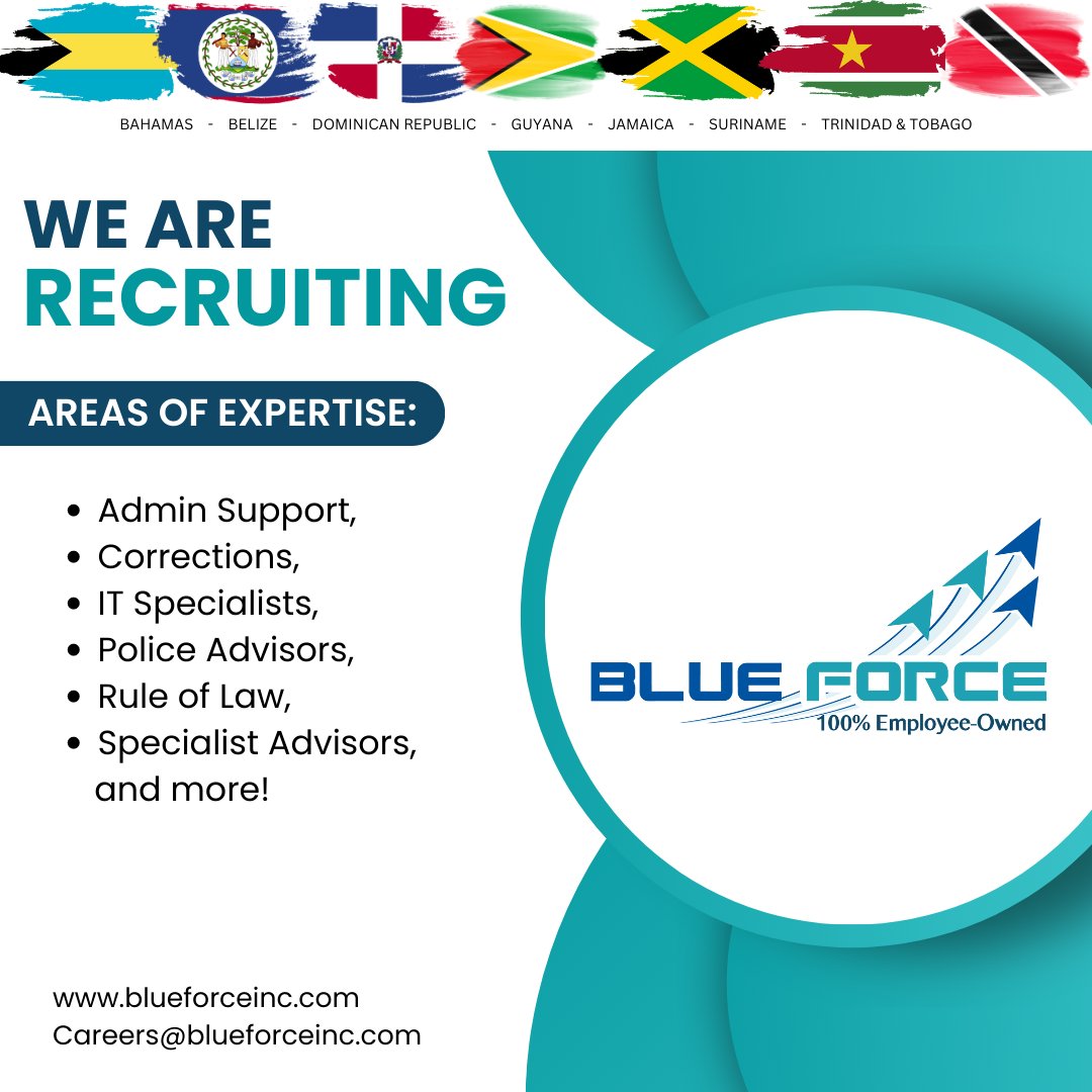 Check out the amazing locations where #wearerecruiting 🤩 Don't miss your chance! Send us your resume: lnkd.in/eS-GasZA 🌎 Share with your friends from #Bahamas #belize #DominicanRepublic #Guyana #Jamaica #suriname #TrinidadandTobago