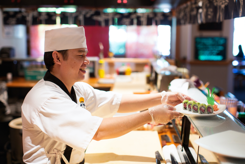 Grab a chair at the sushi bar to get a front-row seat and watch our talented chefs create your order right before your eyes ✨