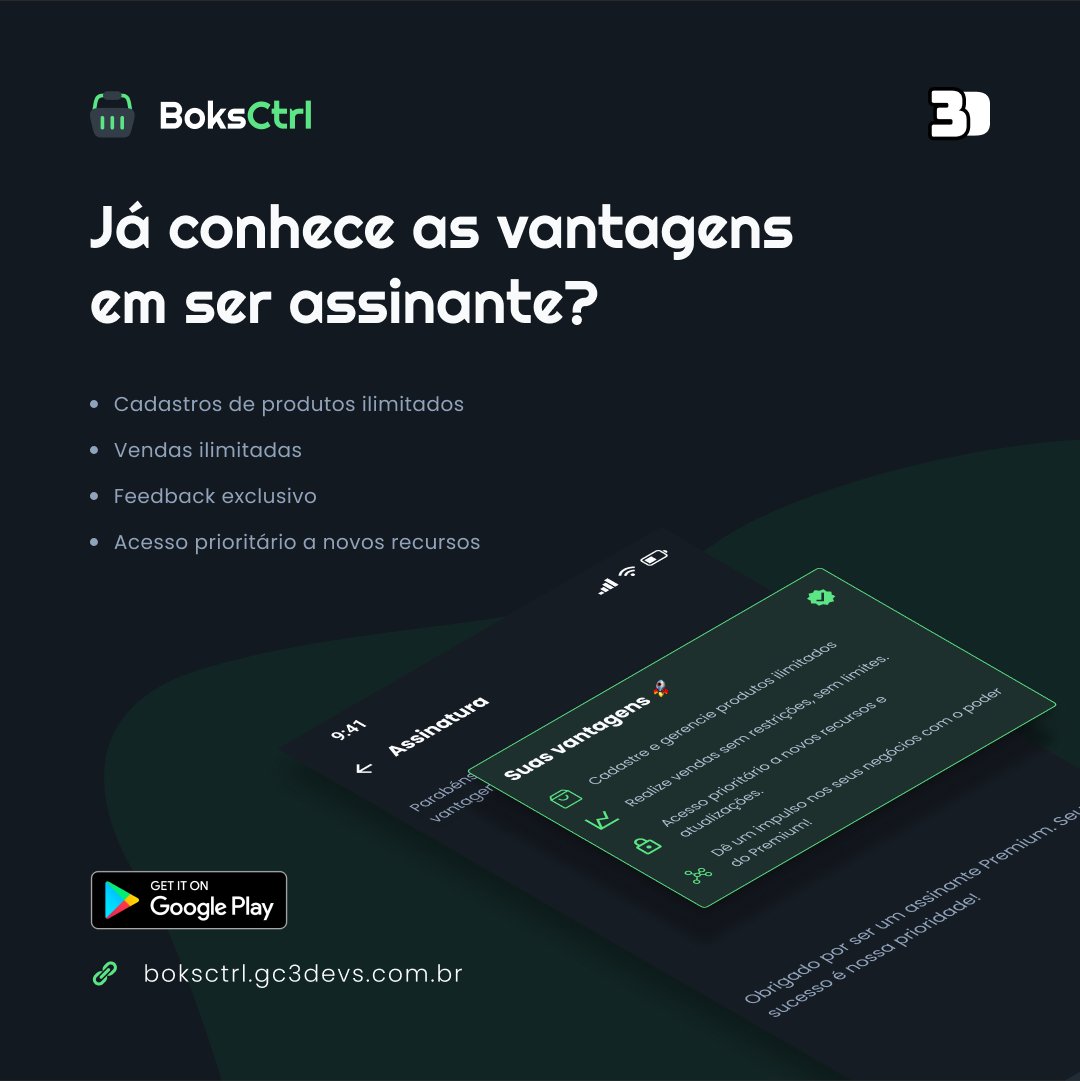 JhonatasPaulo's tweet photo. @venancioavilas, @karleoncris  e eu lançamos um aplicativo, especializado para vendedores e comerciantes. Nele, você pode fazer uma assinatura e desfrutar das vantagens exclusivas de assinante BoksCtrl.

Play Store: https://t.co/5WlI1x5Klo https://t.co/ws64q53d8k
