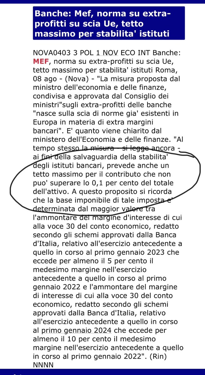 marattin's tweet image. Quindi fatemi capire.

Ieri in conferenza stampa si annuncia una pesante e inaspettata misura contro le banche, le più importanti delle quali sono società quotate in Borsa.

Oggi i titoli bancari crollano, perdendo valore per circa 9 miliardi di euro. 

Nella serata di oggi il…