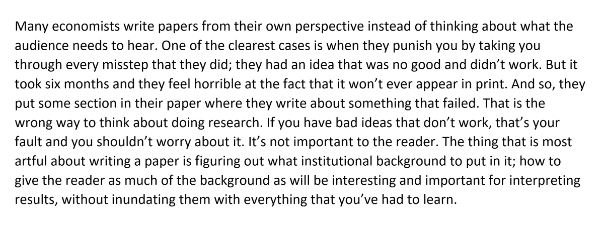 Steve Levitt on the writing process in economics: