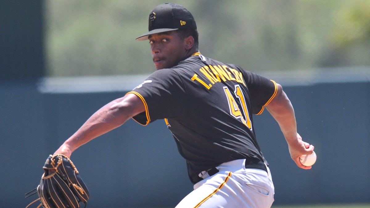 FSWBucs's tweet photo. A familiar face was back in Fort Myers today wearing unfamiliar colors. Congrats to 2023 FSW Grad Tyler Kennedy for kicking off his professional career today for the Pittsburgh Pirates FCL team, striking out a pair in an inning of work in his debut. https://t.co/fQLl1FgseB