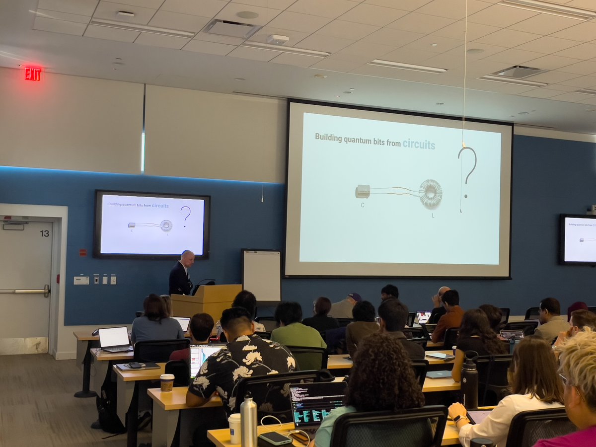 sqmscenter's tweet photo. This morning @scqubits leads the #USQIS2023 lecture on superconducting quantum circuits. "You can quantize me, but that doesn't mean I'm going to make a good qubit!"🤔 https://t.co/ueeSl50pbD