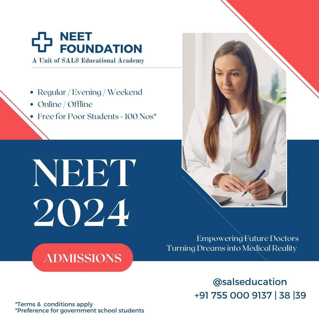 Unlock your potential and excel in #NEET with our top-notch coaching! 📚💡 Join us to receive expert guidance, comprehensive study materials, and personalized support. Your journey to medical success starts here! #NEETPrep #MedicalEntrance 🩺🧬
#salseducation
#medicaleducation