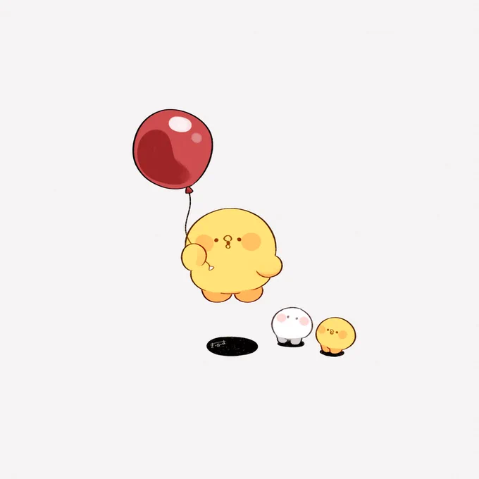 風船とひよこ達  #きみピヨ